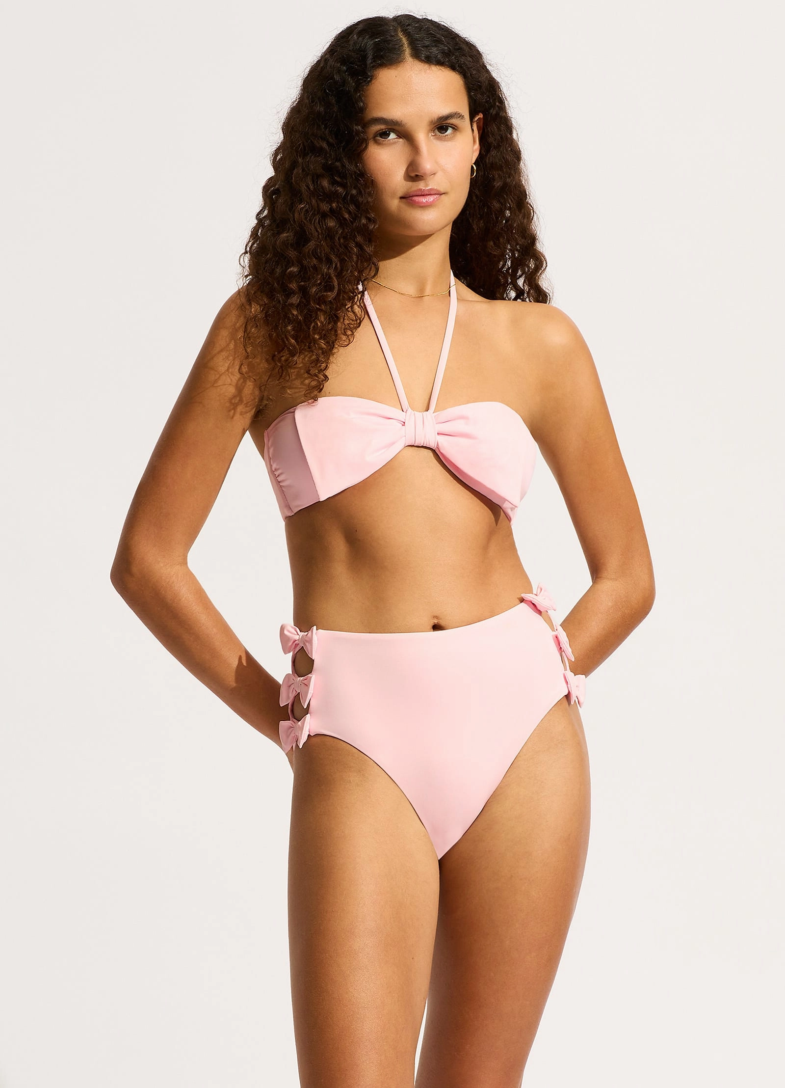 Beau High Waisted Bikini Bottom - Blossom high waist bikinis women, cheeky cut bikinis for women