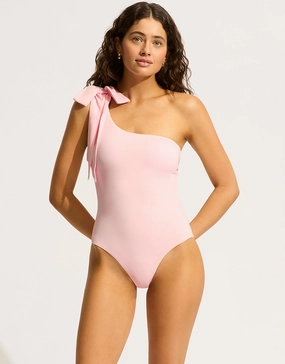 Beau One Shoulder Swimsuit - Blossom womens resort swimwear, flattering one-piece swimsuits