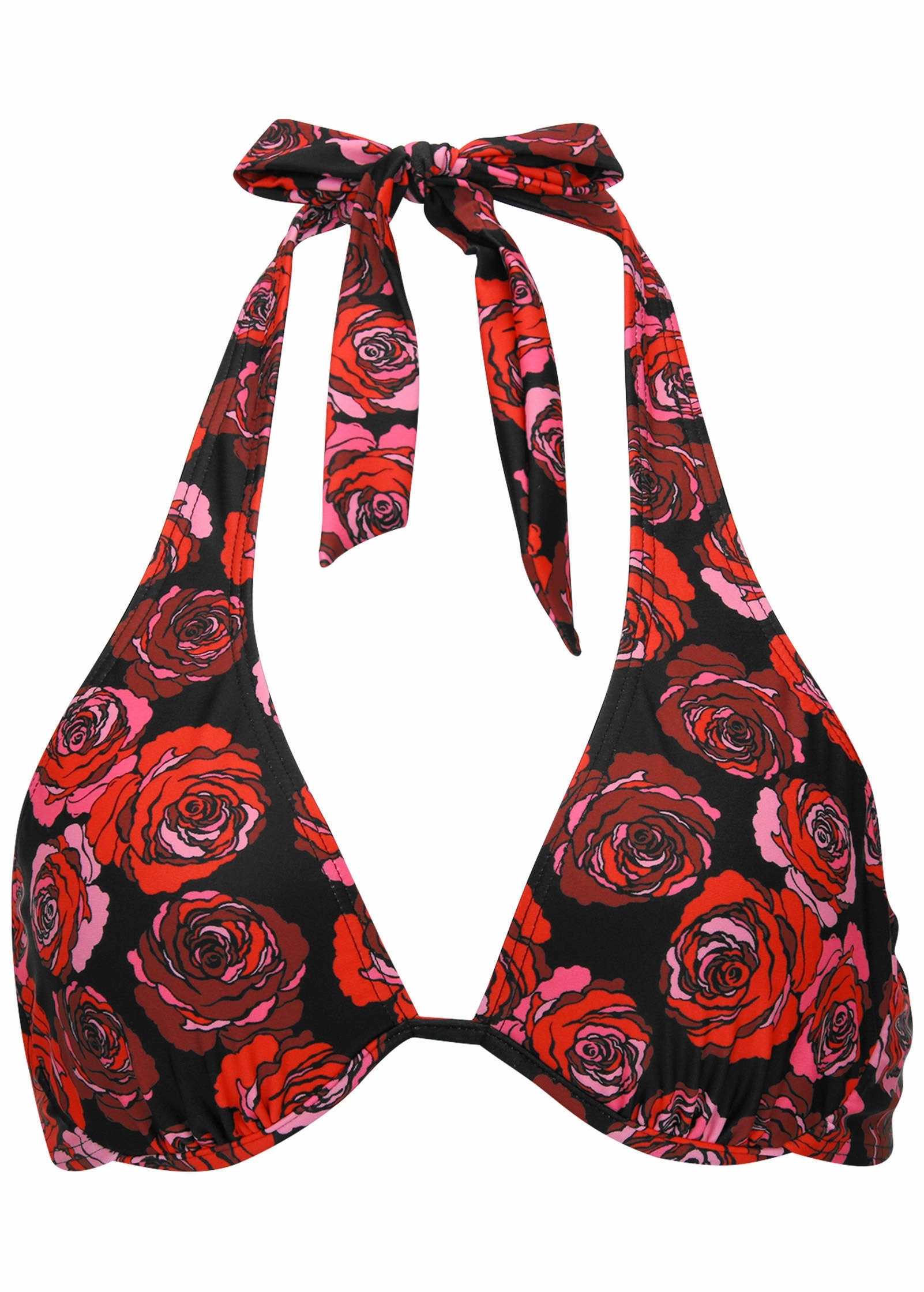 Belize Underwire Halter Top - Rose Garden