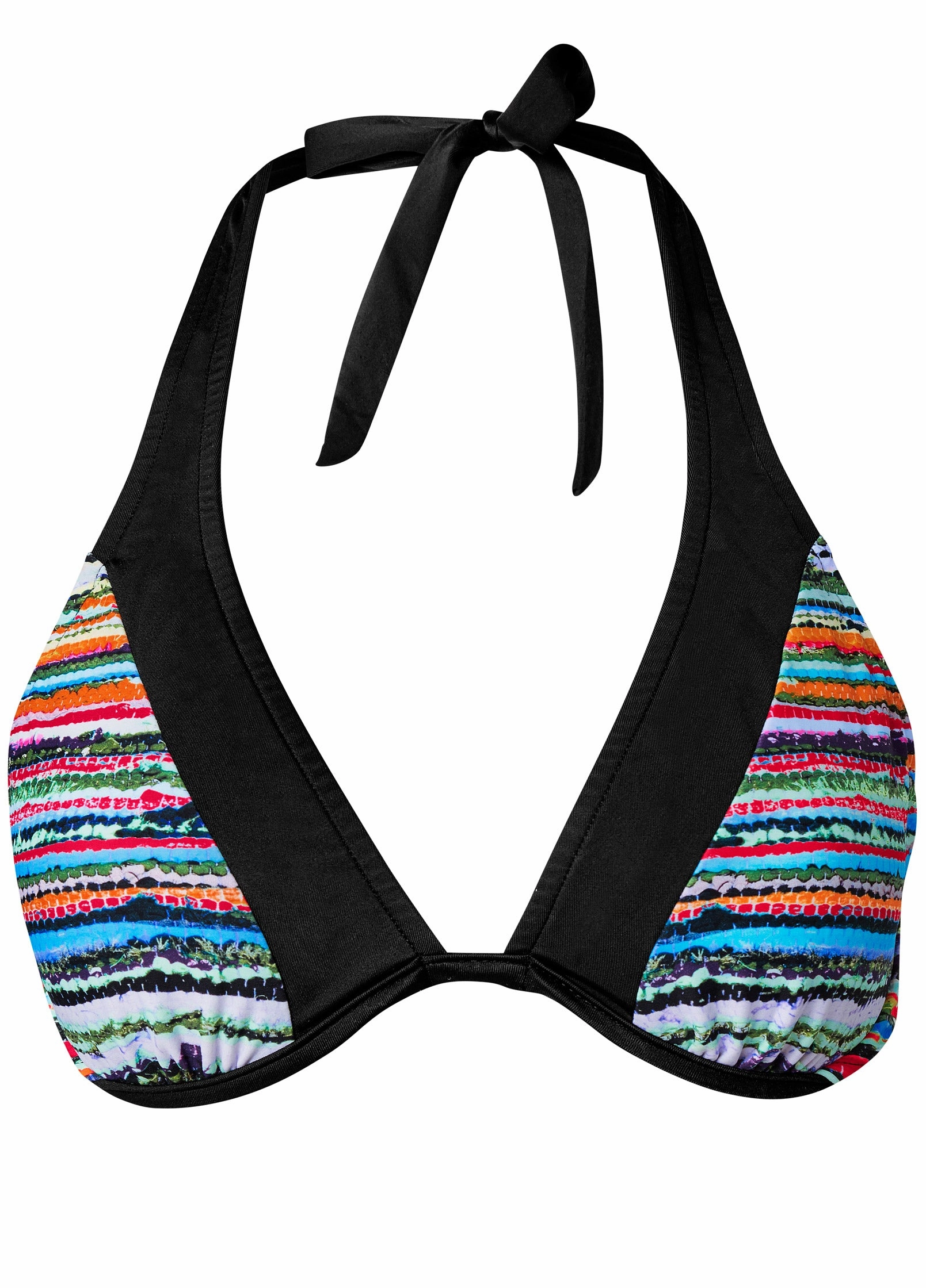 Belize Underwire Halter Top - Tropical Stripe