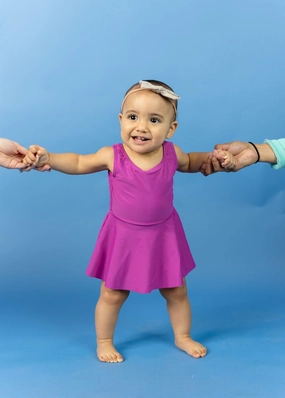 Berry | Baby Skirted One-Piece girls full coverage swimwear, kids swimwear for pool