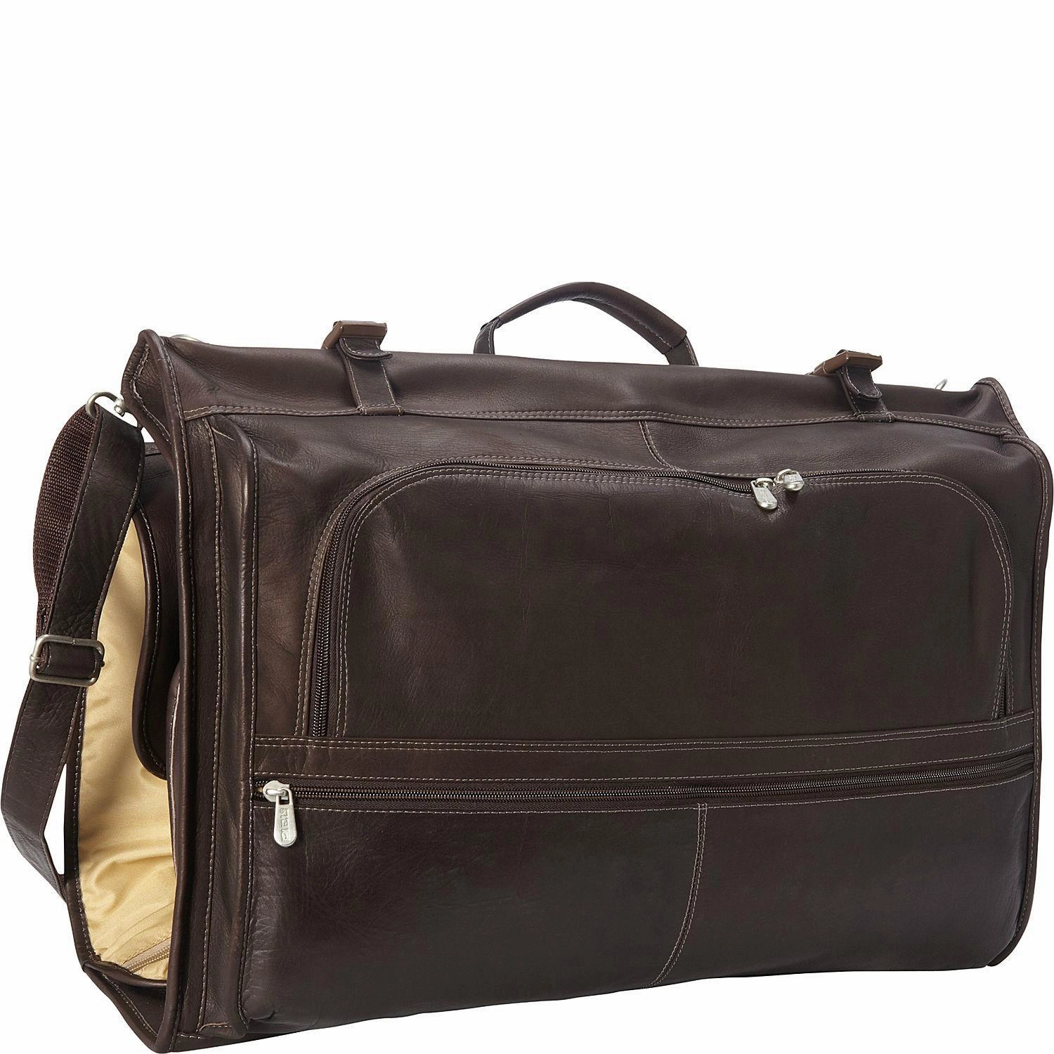 Piel Leather Tri-Fold Garment Bag Suitcase Lock