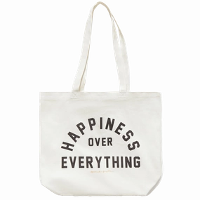 Happiness Canvas Tote Weekend Getaway Bag Utility Travel Bag