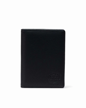 RFID Passport Holder Travel Anti-Theft Bag Herschel Raynor Passport Holder Vegan Leather - Black