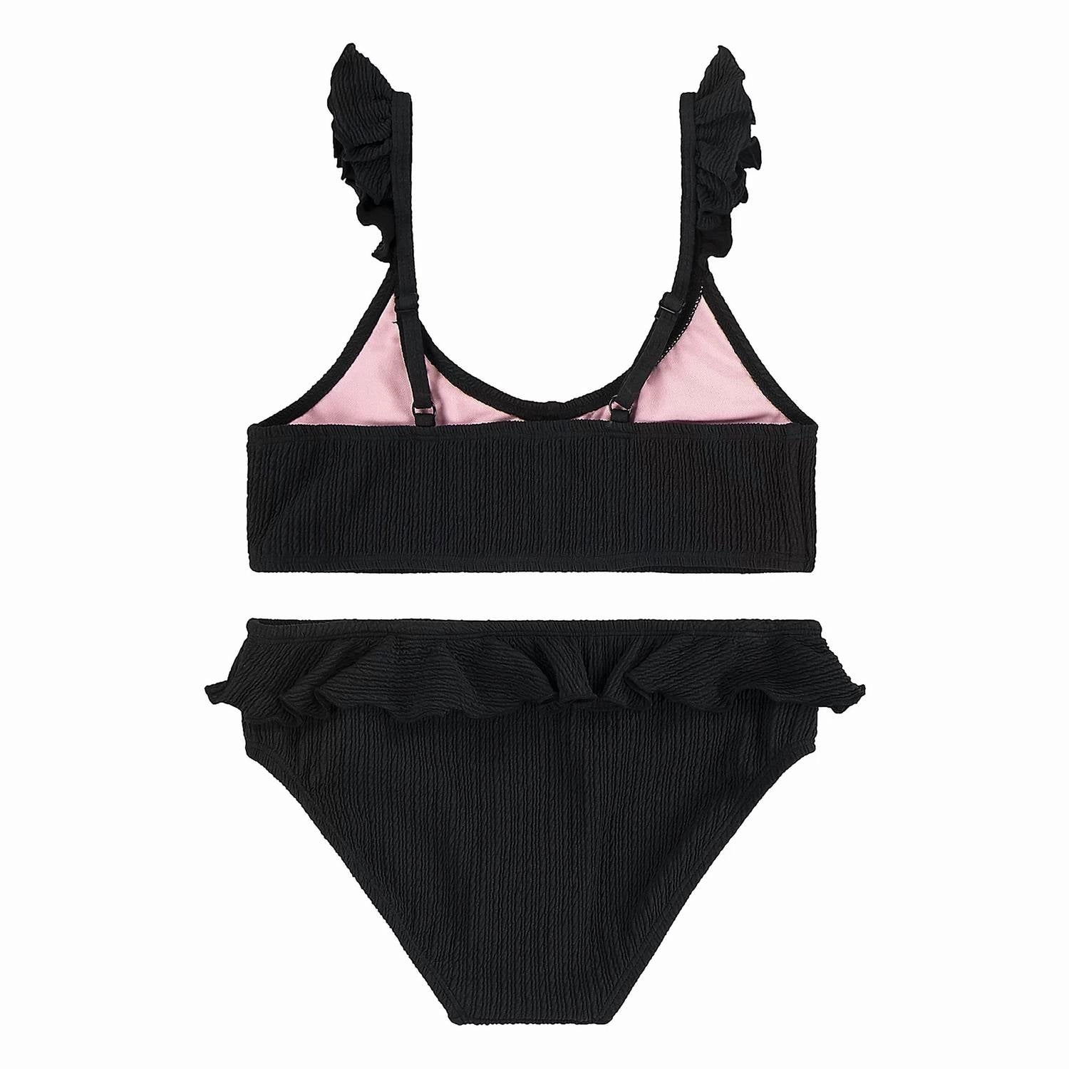 Big Girls Ruffle Bikini In Black