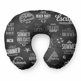 Hot Sale Today Black & White Super Travel Icons Travel & Boppy Pillows