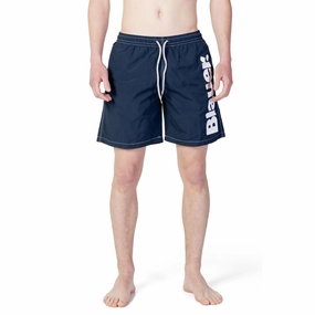Blauer Polyester Men's Swimwear mens full coverage swimwear, stylish mens swim trunks