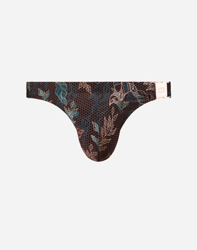 BLK Label No.2 Swim Thong - Print mens swim briefs, simple swimwear for men