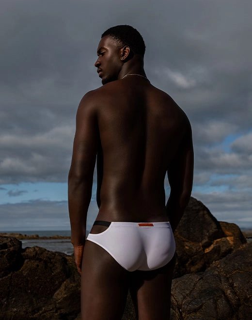 BLK Label No.5 Swim Brief - Black and White