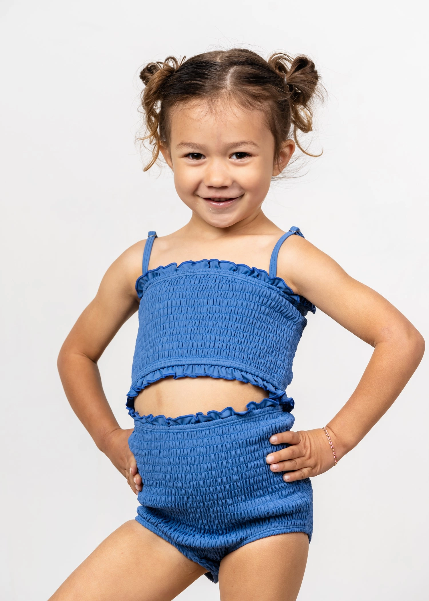 Blue Denim | Mini Smocked Bottoms