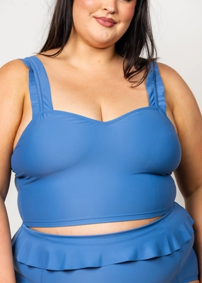 Blue Denim | Ripple Top tankini swim tops, adjustable bikini tops