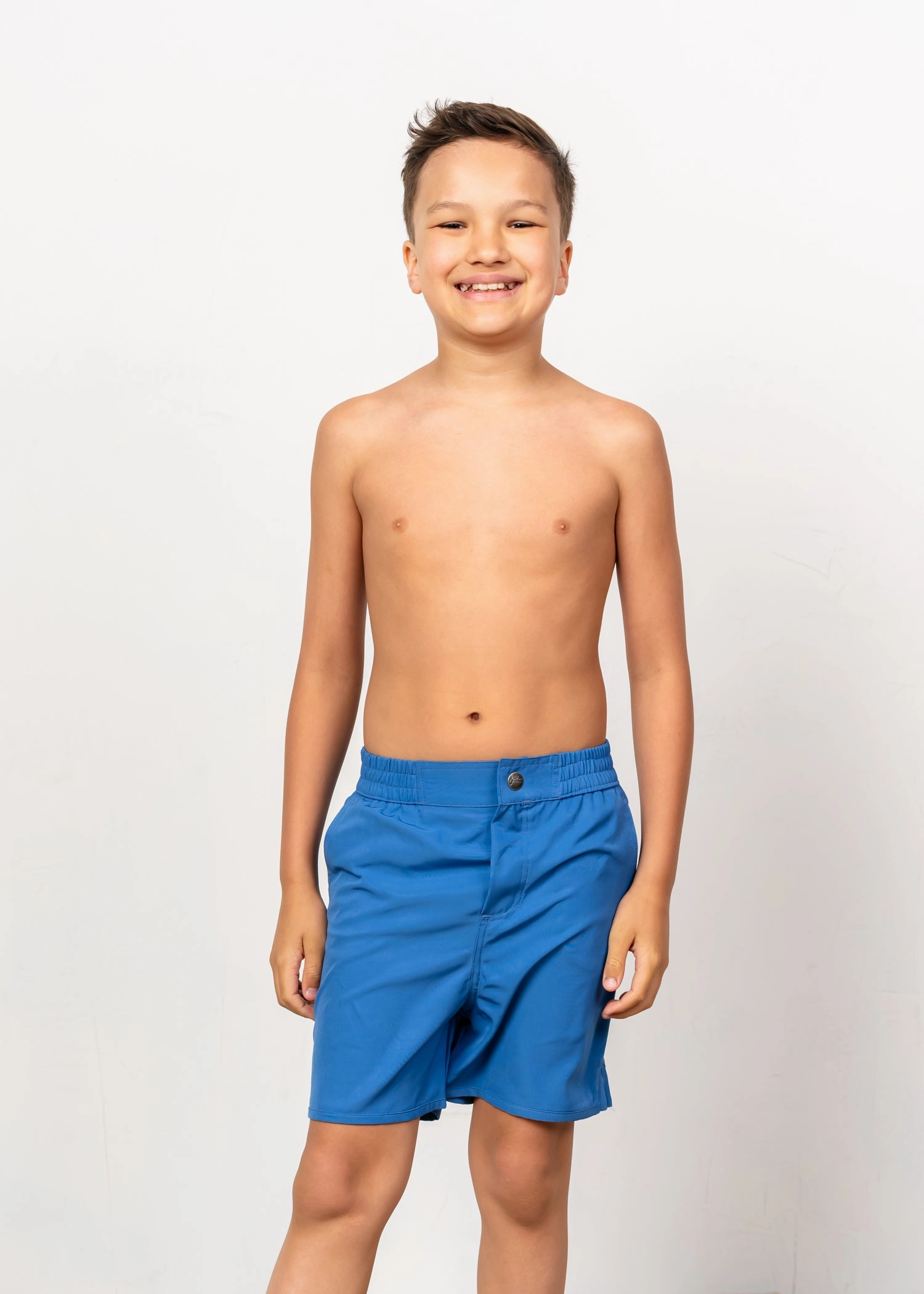 Blue Denim | Youth Boardies boys summer swimwear, boys rash guard swim sets