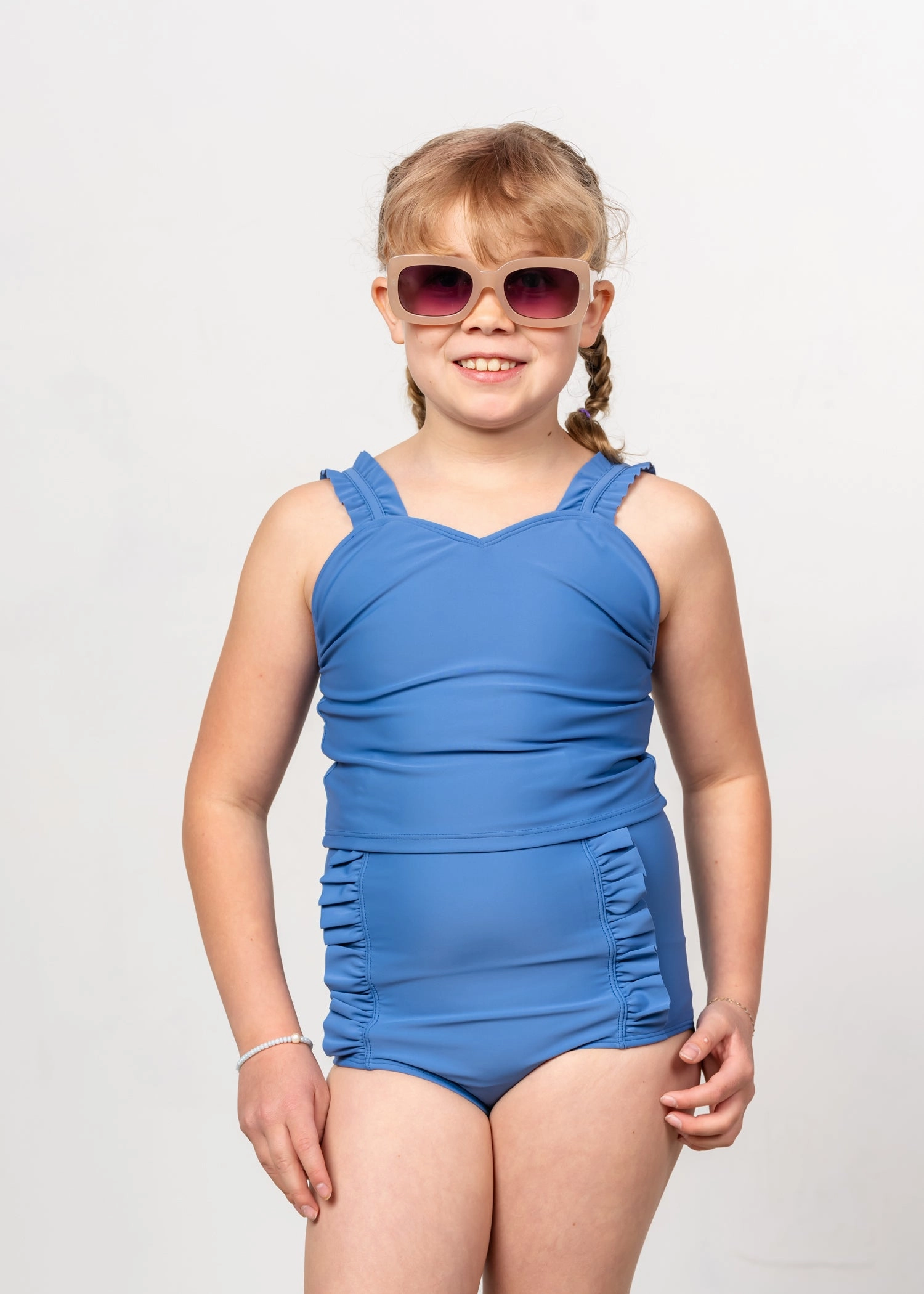 Blue Denim | Youth Down in Front Ruffle Bottoms