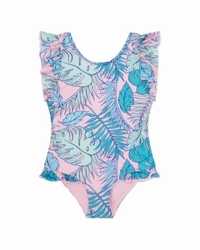 Boardies Palmtopia Ruffle Swimsuit stylish teen girl swimsuits, teen girls swimwear sets
