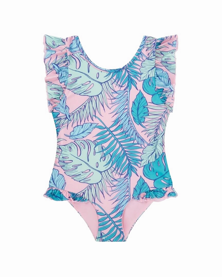 Boardies Palmtopia Ruffle Swimsuit stylish teen girl swimsuits, teen girls swimwear sets