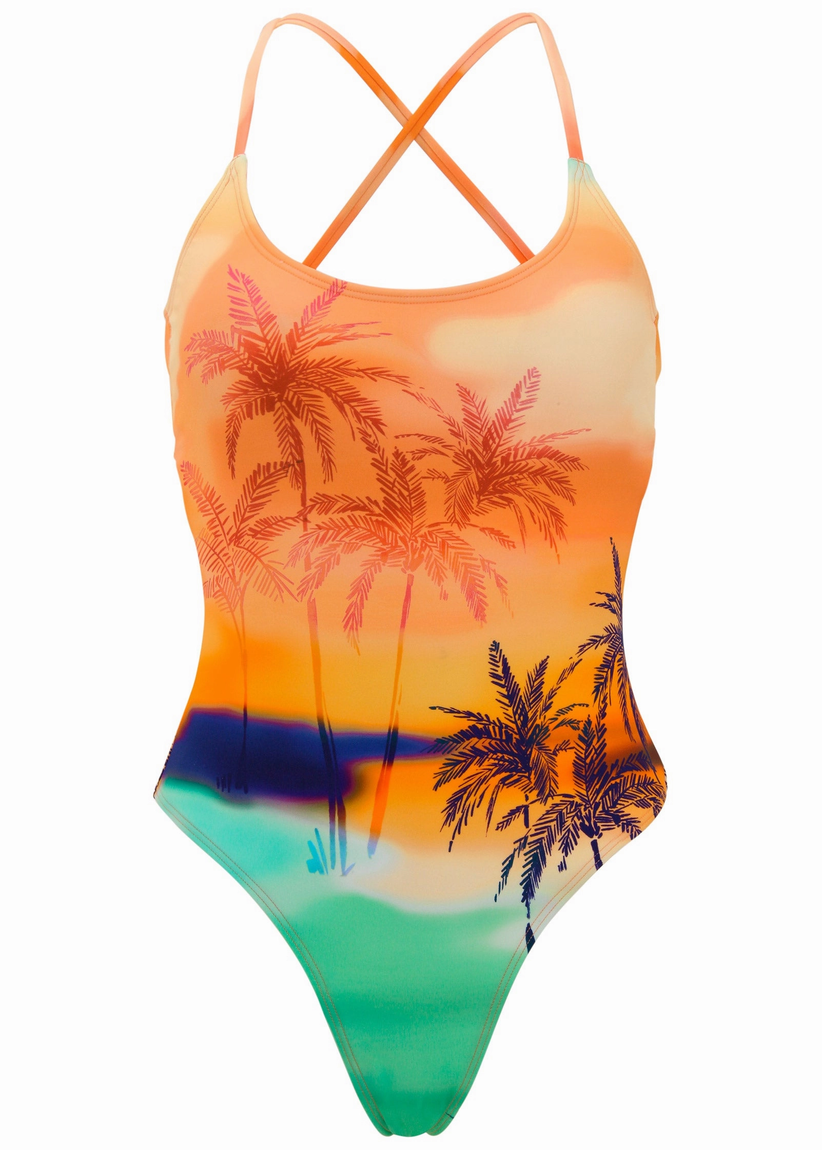 Bondi Beach One-Piece - Sunset Palm
