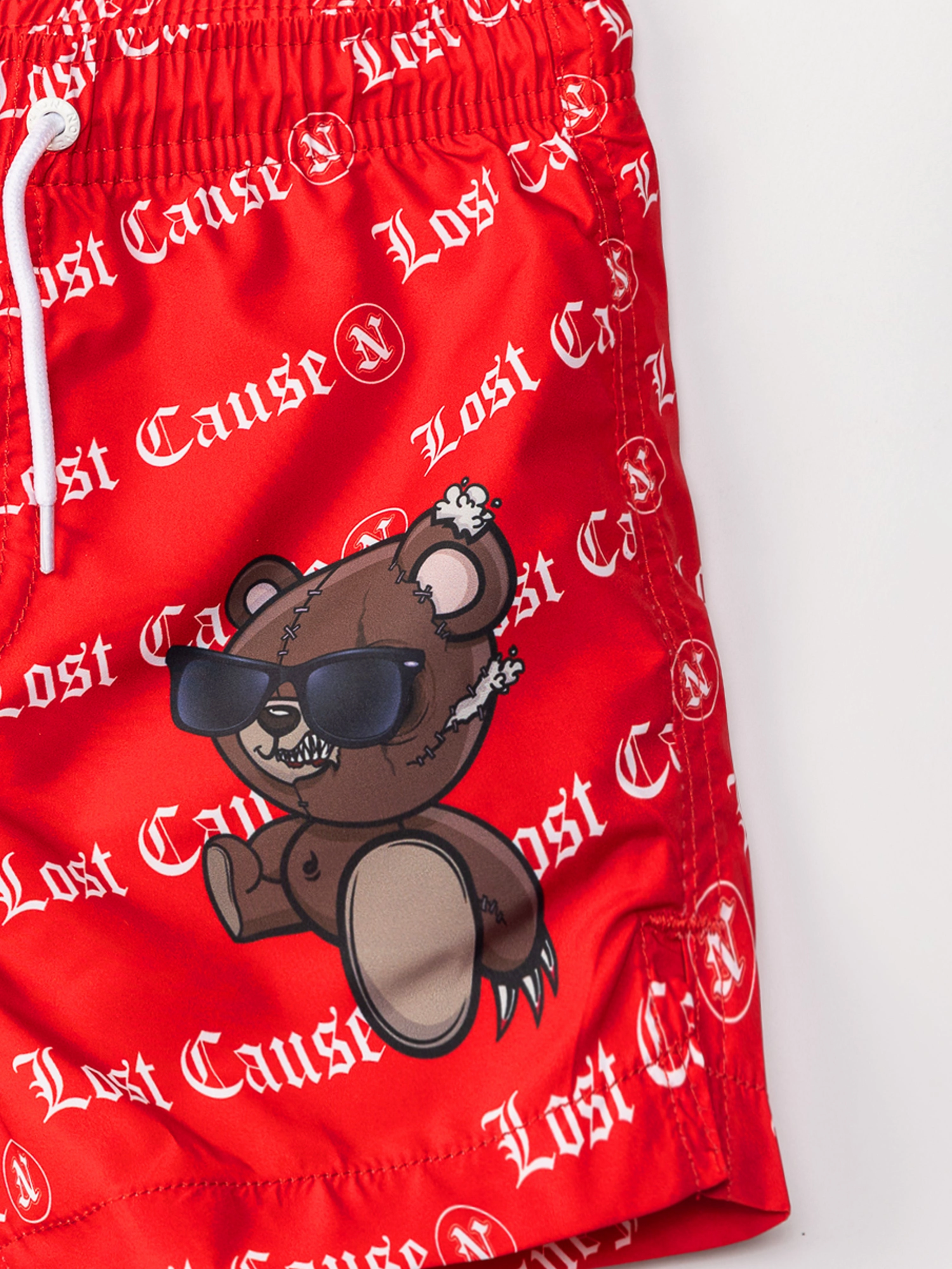 Boys Red Swim Trunks