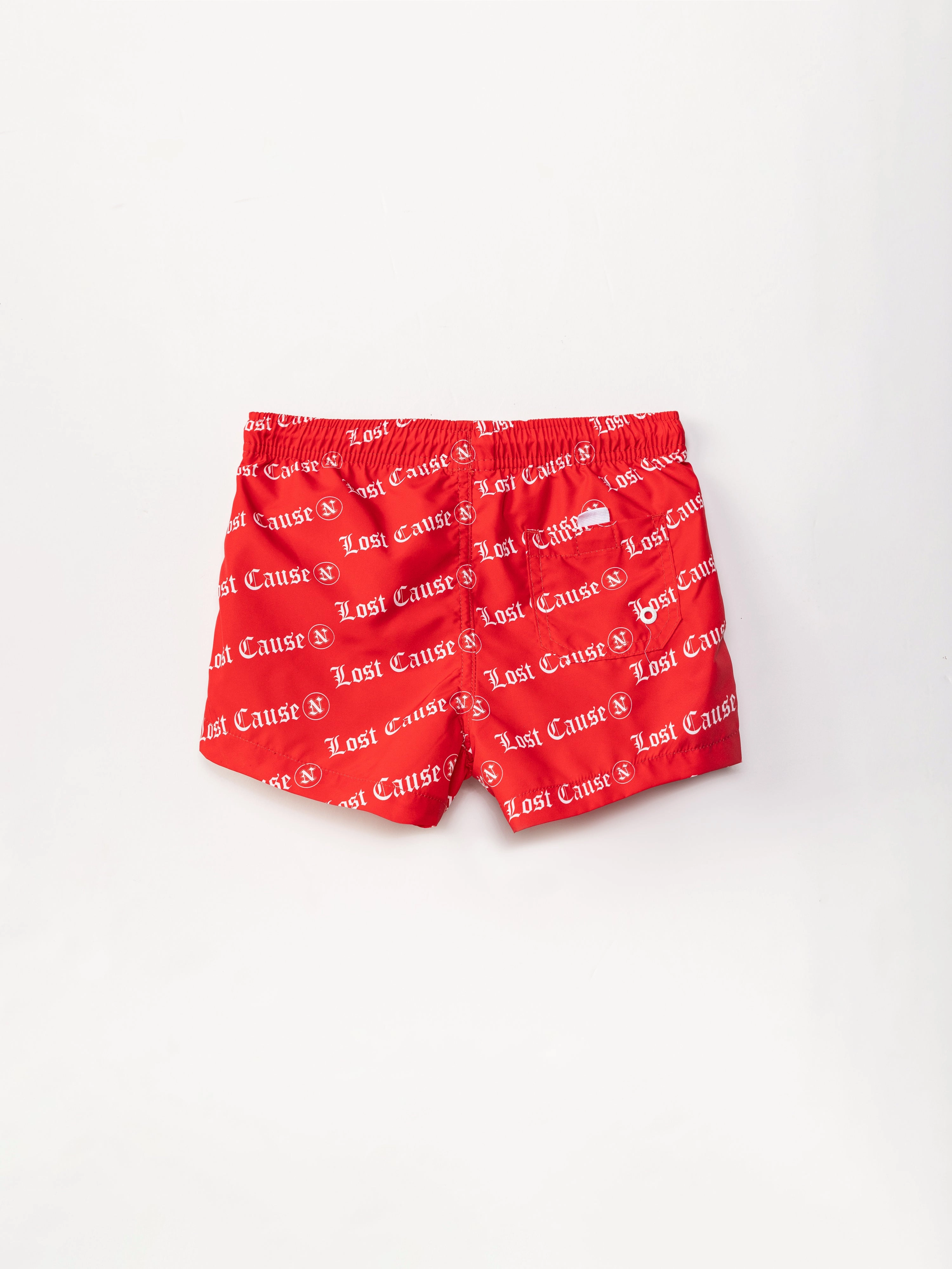 Boys Red Swim Trunks