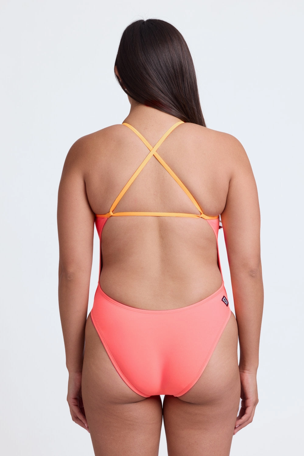 Brandon 2 One Piece Swimsuit - Papaya Contrast