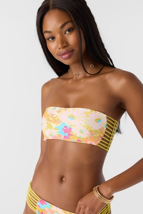 BRASILIA FLORAL BELLS BANDEAU TOP classic women's swimwear, everyday swimwear for ladies