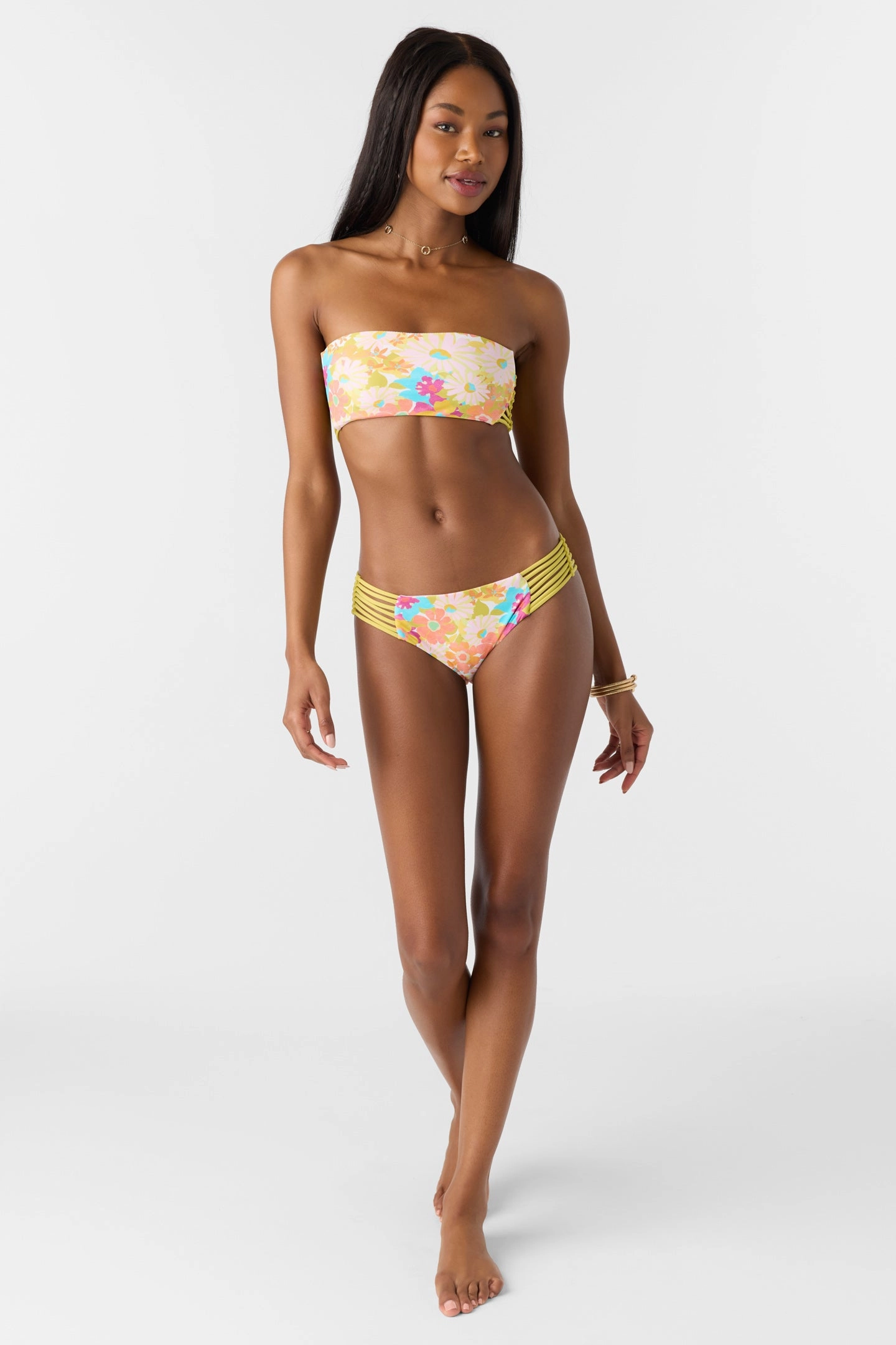 BRASILIA FLORAL BELLS BANDEAU TOP