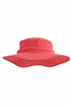 Brighton Chlorine Resistant Bucket Hat | Radiant Coral womens athletic swimwear, performance swimwear for women