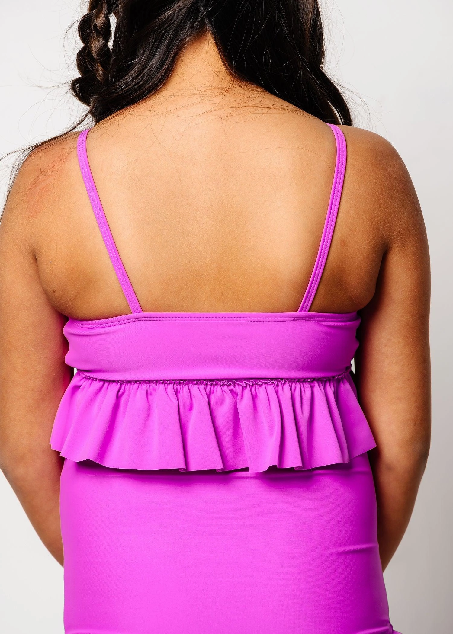 Brilliant Violet | Youth Peplum Top