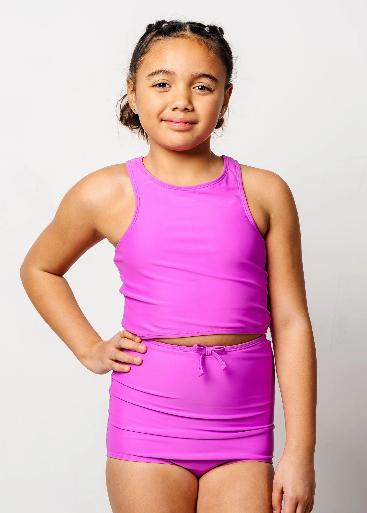 Brilliant Violet | Youth Racer Back Top