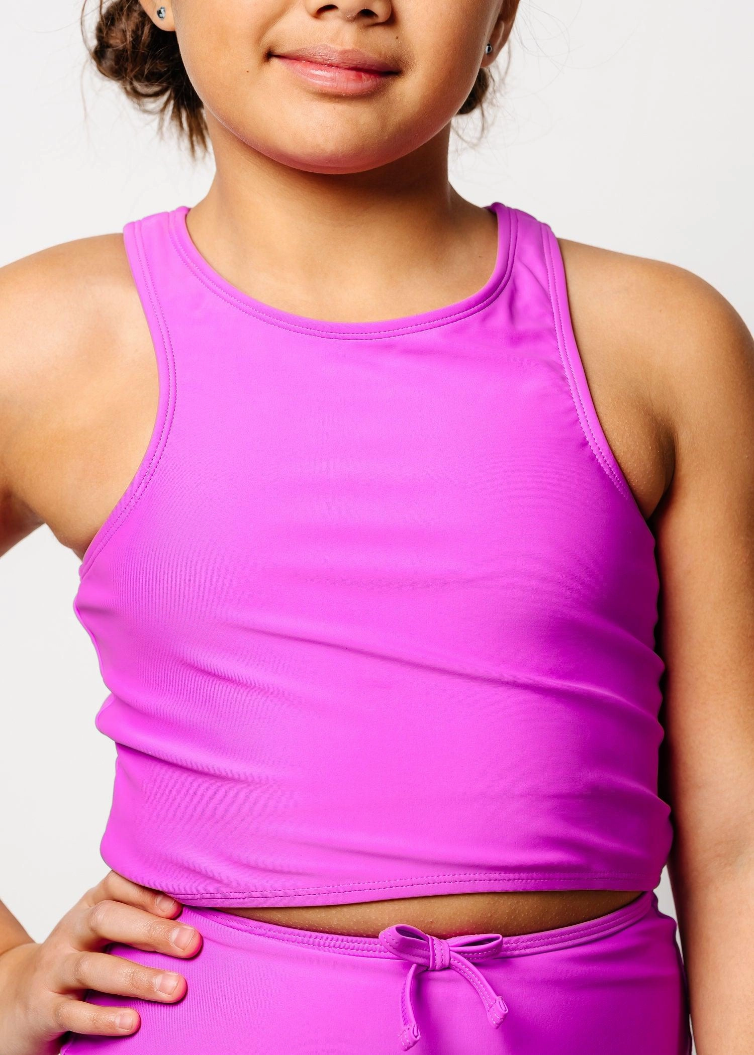 Brilliant Violet | Youth Racer Back Top