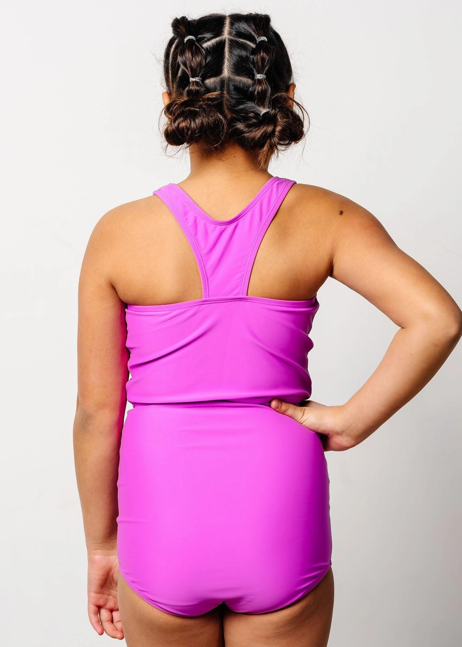 Brilliant Violet | Youth Racer Back Top