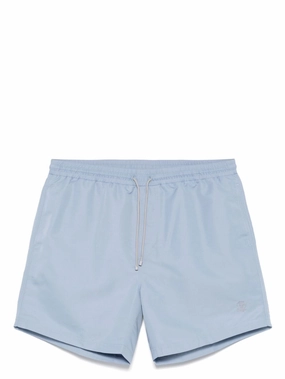 Brunello Cucinelli Men's Sea Clothing Clear blue mens full coverage swimwear, stylish mens swim trunks