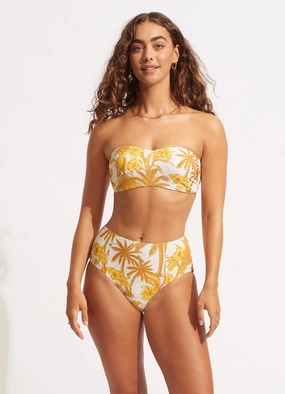 Castaway High Waisted Pant - Tuscan Sunset flattering swimwear women, comfortable swimwear for women