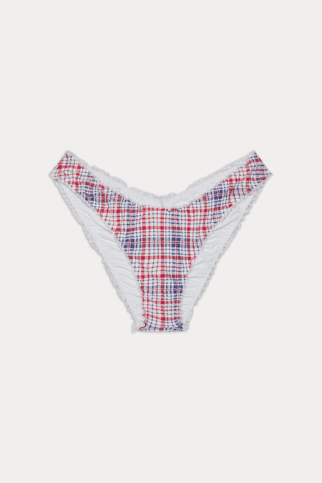 Charlotte Cheeky Bikini Bottom - Americana Plaid