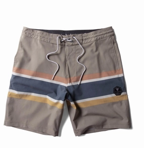 Cheater Fiver 18.5" Boardshort In Light Khaki mens full coverage swimwear, stylish mens swim trunks