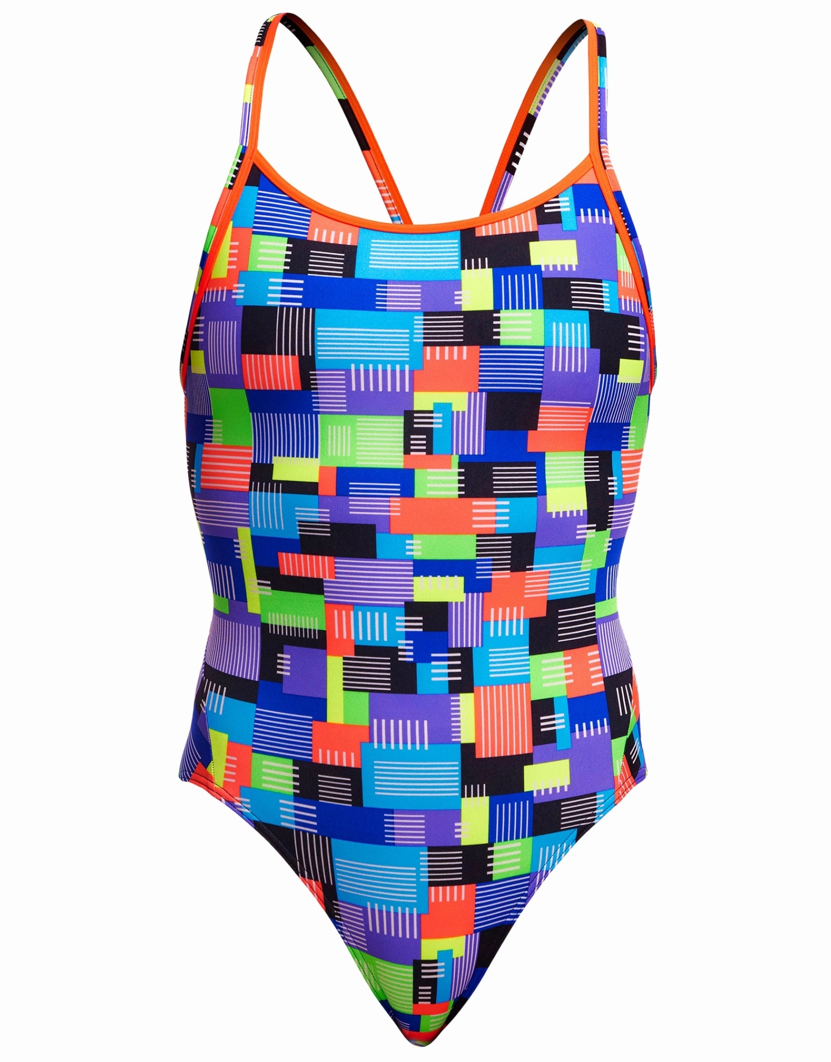 Chip Set Diamond Back Swimsuit - Blue/Multi