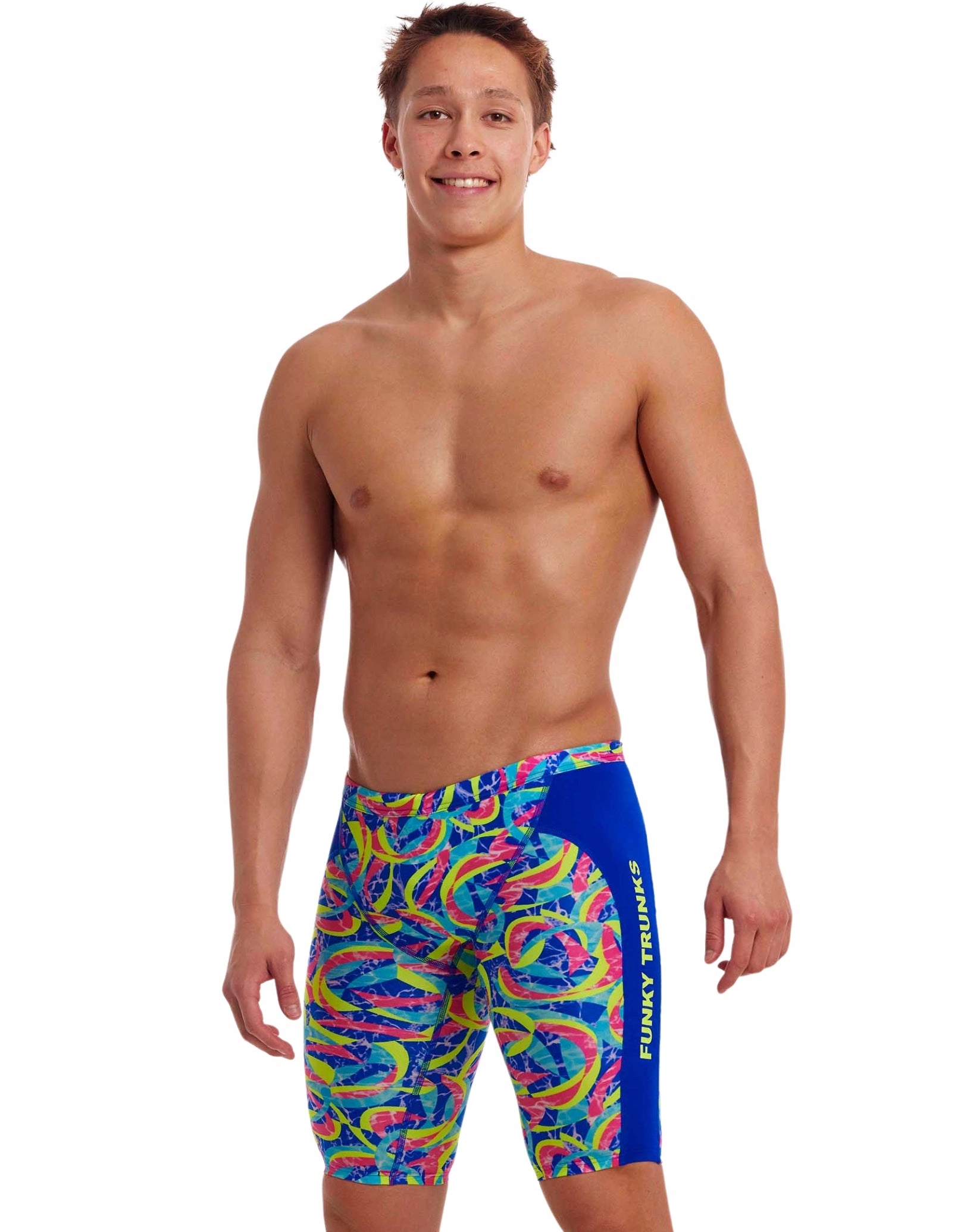 Choppy Waters Swim Training Jammers - Blue casual mens swimwear, affordable swimwear for men