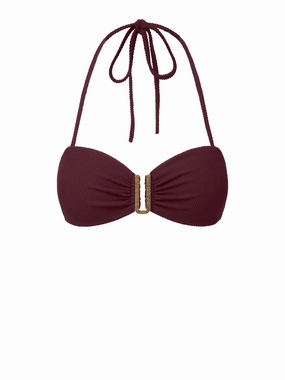 Cindy Swim Top Auburn Texture strapless swimwear tops, lightweight swim tops
