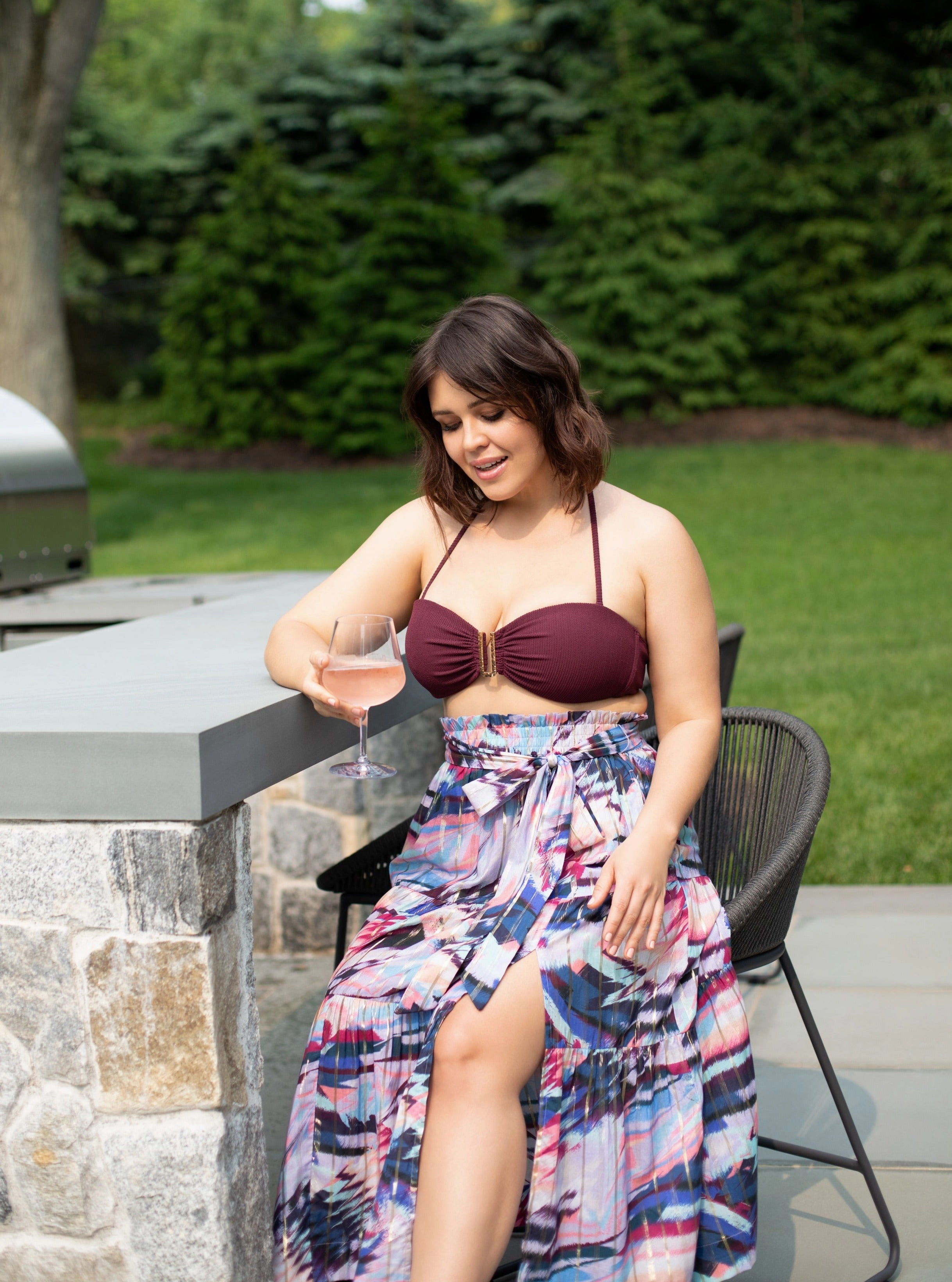 Cindy Swim Top Auburn Texture