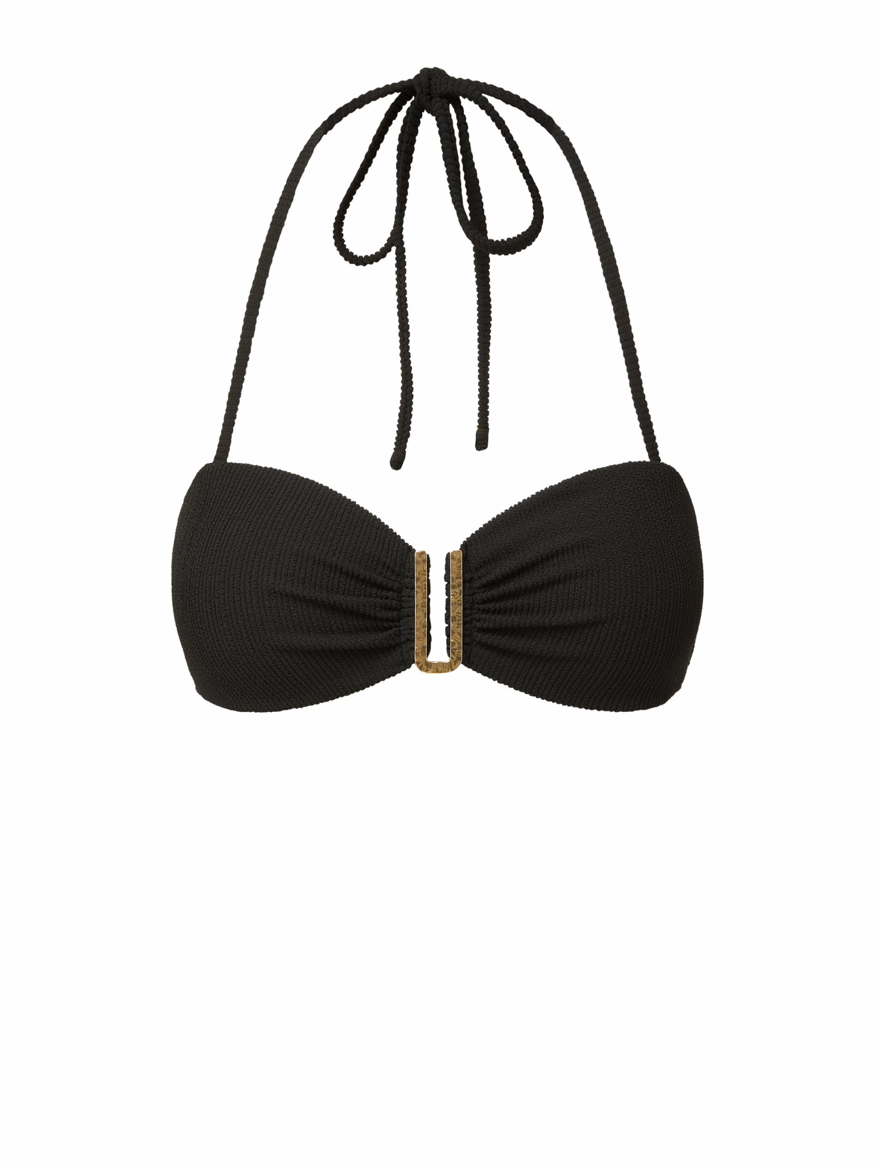 Cindy Swim Top Black Texture fashionable beach swimwear, modern womens bikinis