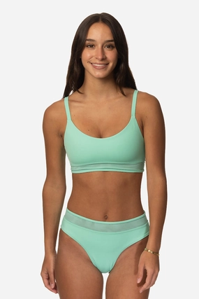 Claire Mesh Bikini Bottom - Spirulina all types of swimwear, full coverage swimwear for all ages