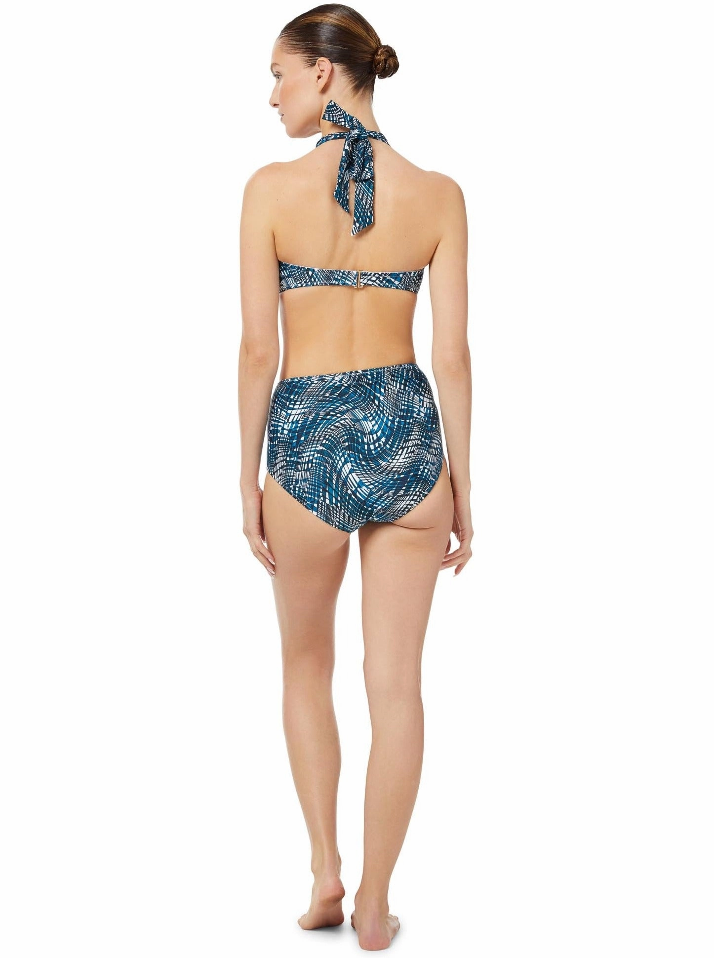 Classic High Waist Bottom Abstract Wave