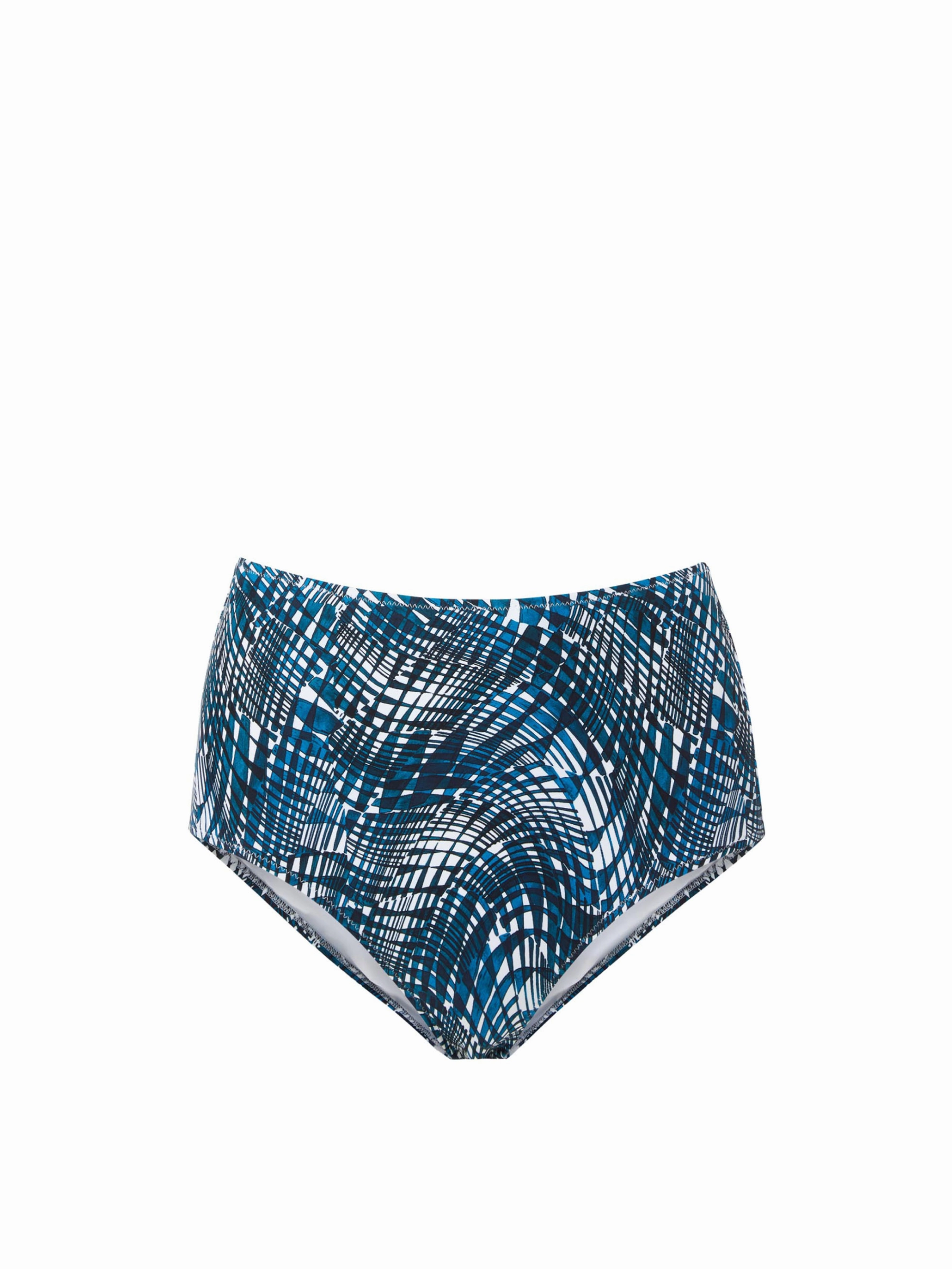 Classic High Waist Bottom Abstract Wave fashionable beach swimwear, modern womens bikinis