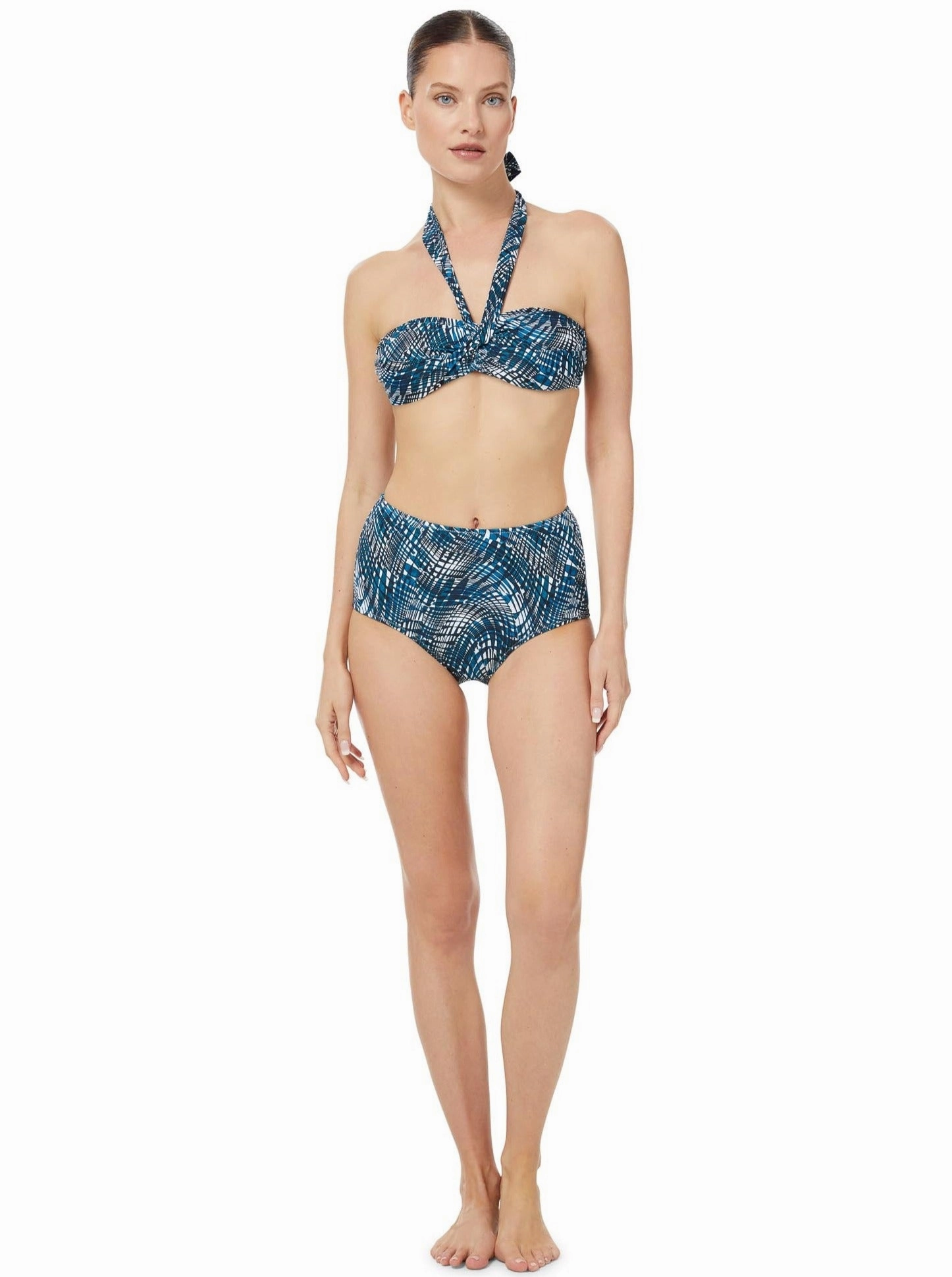 Classic High Waist Bottom Abstract Wave