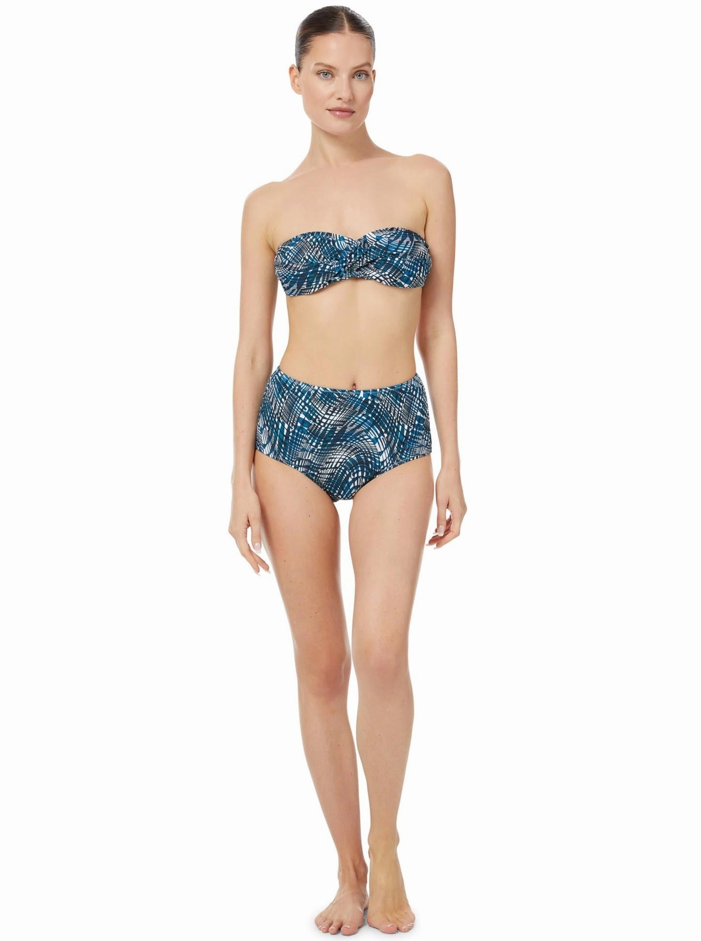 Classic High Waist Bottom Abstract Wave
