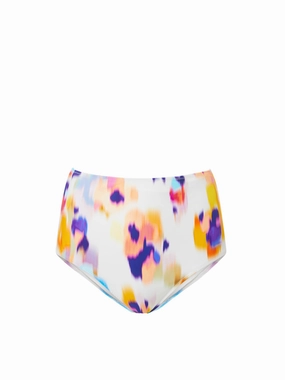 Classic High Waist Bottom Floral Ikat fashionable beach swimwear, modern womens bikinis