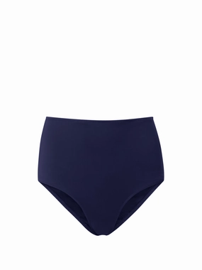 Classic High Waist Bottom Navy Satin high waist swimwear women, swimsuit for women beachwear