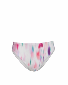 Classic Midrise Bottom In Hazy Ikat Ivory high waist swimwear women, swimsuit for women beachwear
