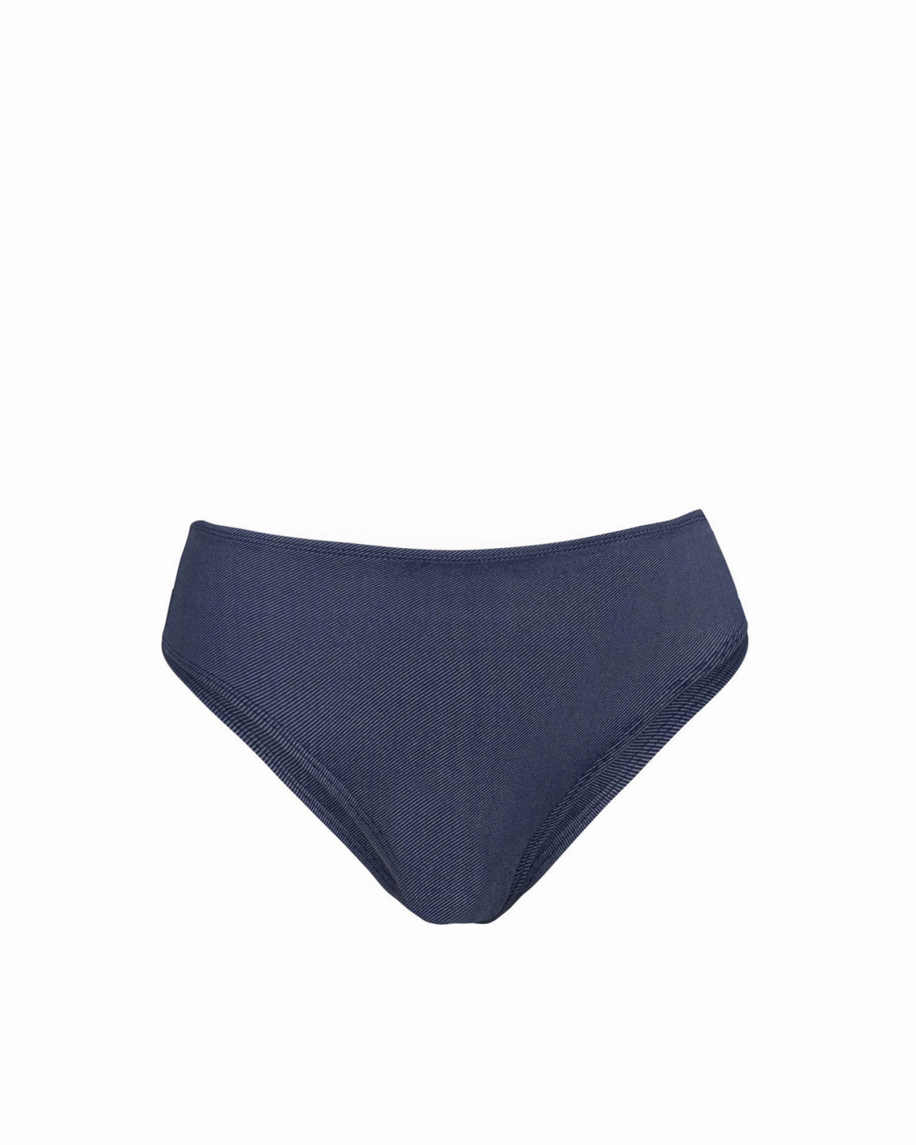 Classic Midrise Bottom In Indigo Twill high waist swimwear women, swimsuit for women beachwear