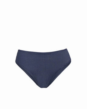 Classic Midrise Bottom In Indigo Twill high waist swimwear women, swimsuit for women beachwear