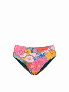 Classic Midrise Bottom In Zinnia Fields fashionable beach swimwear, modern womens bikinis